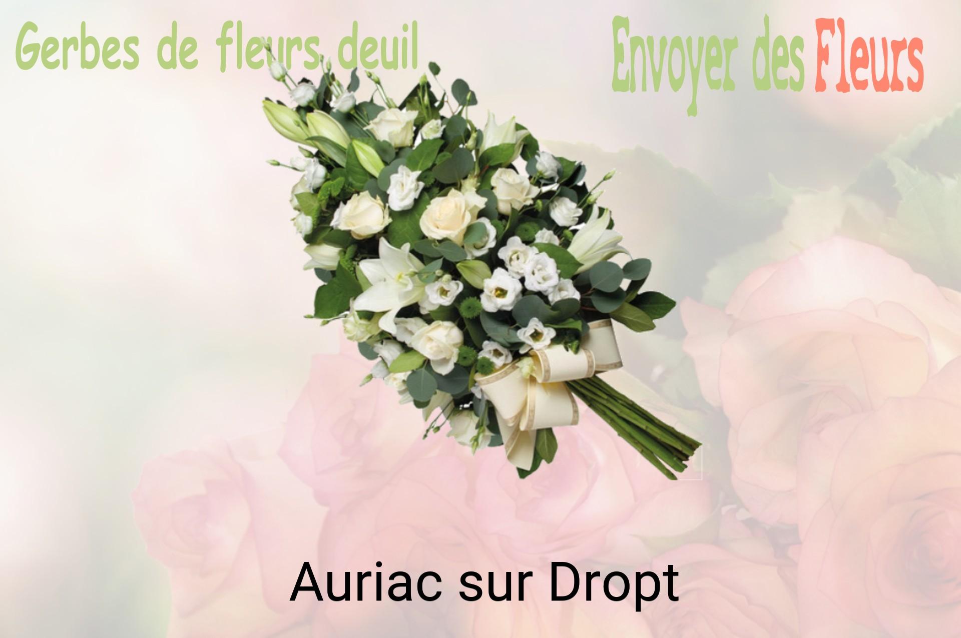 Gerbe de fleurs de deuil livrée à Auriac-sur-Dropt